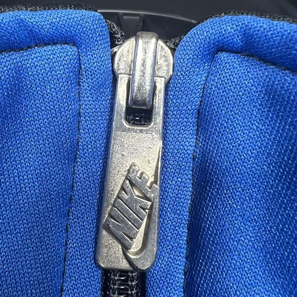 VTG NIKE Spell Out Swoosh Track Jacket Men’s Medium Blue Sweatshirt 80s Blue Tag - Picture 5 of 10